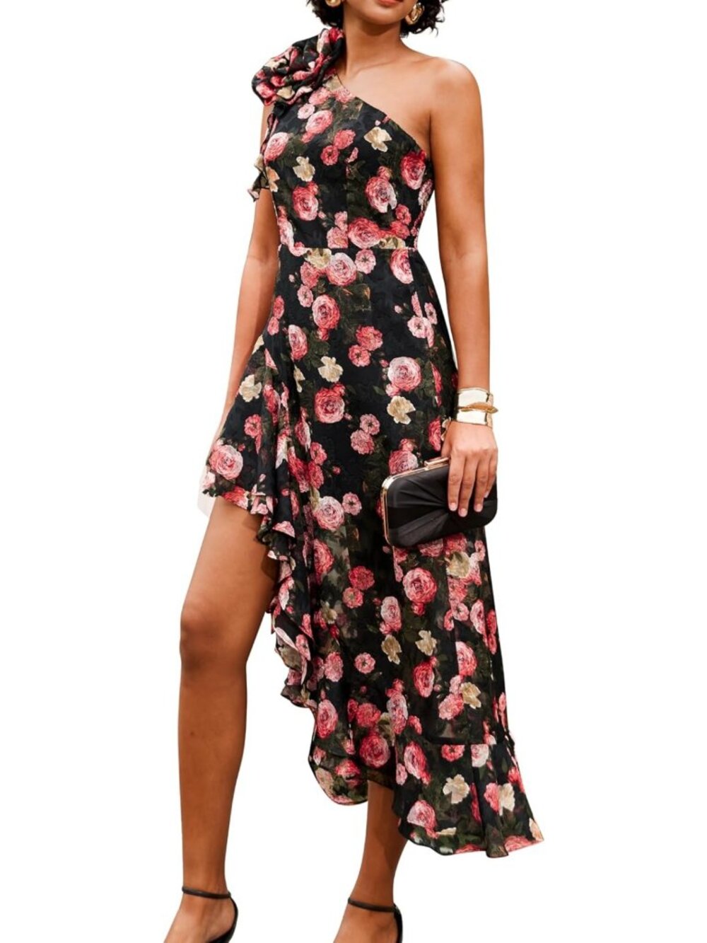 Floral One Shoulder Summer Dress for Women - Perfect for Parties & Events